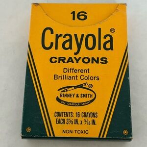 Crayola New Crayons Vintage 16 Count Box Missing 1‎ VTG